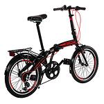 Сгъваем градски велосипед camp q10 foldable bike 20′, 7 скорости, чер – Черен с червено