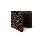 Goyard Pattern Wallet - Dark Brown