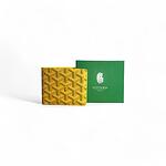 Goyard Pattern Wallet - Yellow