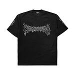 Balenciaga - Gothic Sanskrit Flame Logo T-Shirt - Black