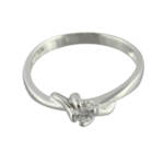 Годежен пръстен бяло злато с диамант 0.10 ct.