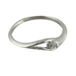 Годежен пръстен бяло злато с диамант 0.05 ct.