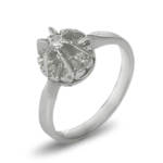 Годежен пръстен бяло злато с диамант 0.06 ct.