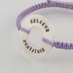 Сребърна гривна "Gratitude, Believe"