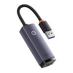 Мрежов адаптер Baseus Lite Series USB към RJ45, 1000Mbps (сив)