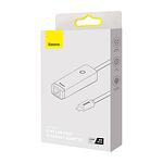 Мрежов адаптер Baseus Lite Series USB-C към RJ45 (черен)