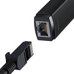 Мрежов адаптер Baseus Lite Series USB-C към RJ45 (черен)