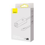 Baseus Lite Series USB-C към RJ45 мрежов адаптер, 100Mbps (черен)