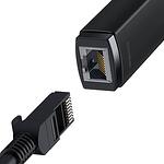 Baseus Lite Series USB-C към RJ45 мрежов адаптер, 100Mbps (черен)