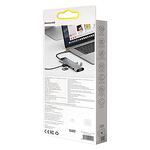 Хъб 11 в 1 Baseus Metal Gleam Series, USB-C към 3x USB 3.0 + 2x HDMI + USB-C PD + Ethernet RJ45 + microSD/SD + VGA + AUX