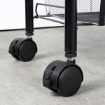 Метална етажерка за съхранение с колелца, 4 нива