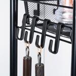 Метална етажерка за съхранение с колелца, 4 нива