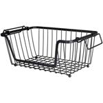 Метална кошница за плодове, черна, 35x20x13.5