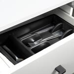 Пластмасов органайзер за прибори, черен, 36x25.5x6см