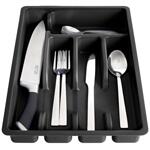 Пластмасов органайзер за прибори, черен, 36x25.5x6см