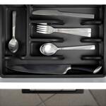 Пластмасов органайзер за прибори, черен, 36x25.5x6см