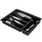 Пластмасов органайзер за прибори, черен, 36x25.5x6см