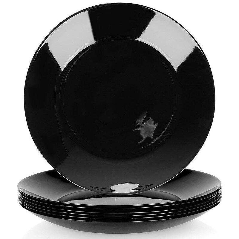 Комплект чинии за хранене Ø25.5см, 6 броя, черни