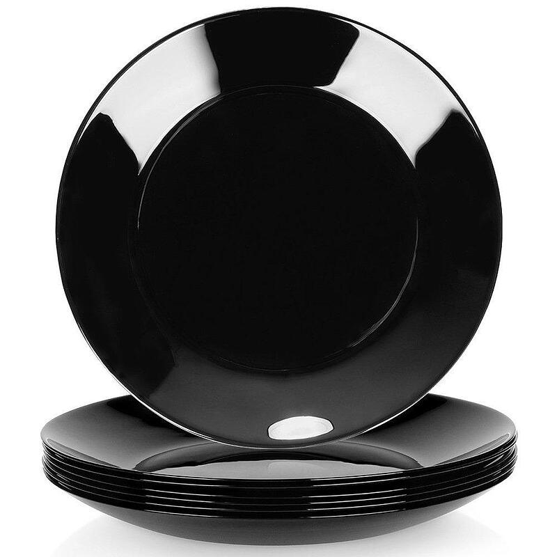 Комплект десертни чинии Ø18см, 6 броя, черни