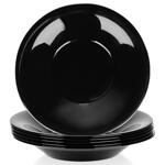 Комплект дълбоки чинии за хранене Ø21.5см, 6 броя, черни