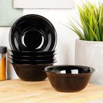 Комплект купички за хранене Ø13см, 6 броя, черни