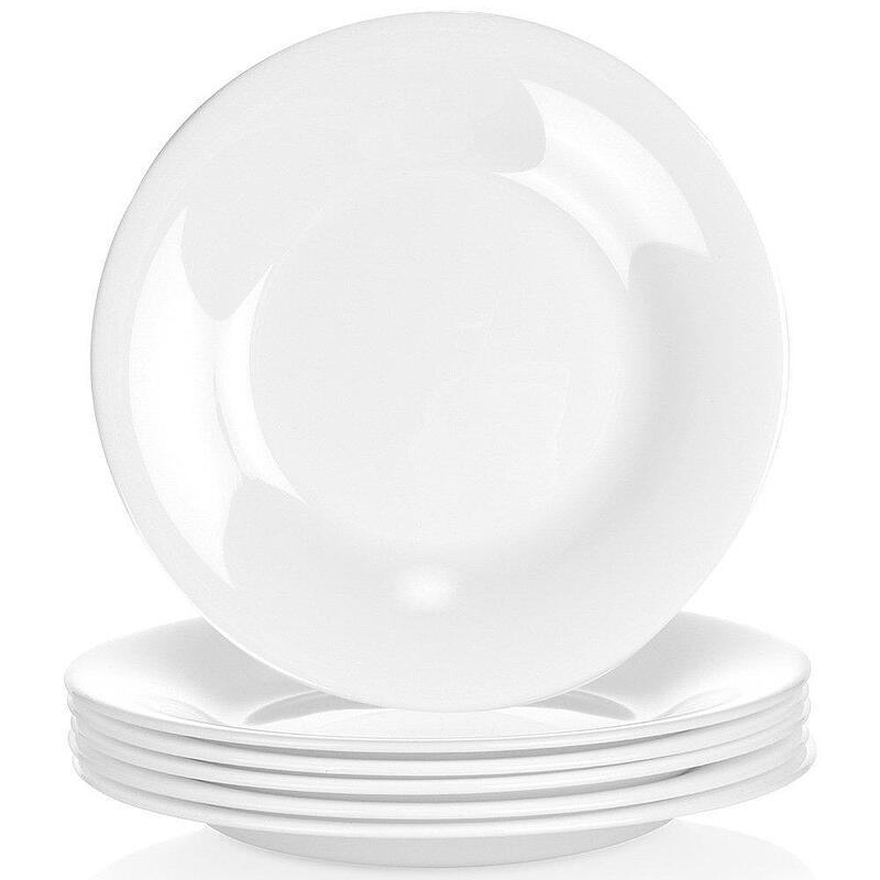 Комплект десертни чинии Ø18см, 6 броя, бели