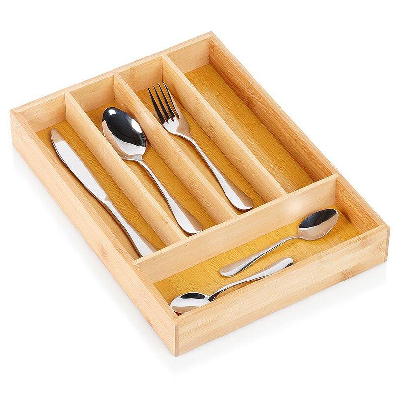 Органайзер за прибори от бамбук, 25x35 см