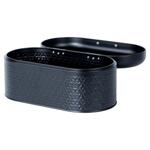 Метална кутия за хляб, черна, 34x20x15см