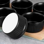 Комплект керамични купички за печене, 260мл, 6 броя, черни
