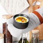 Комплект керамични купички за печене, 260мл, 6 броя, черни
