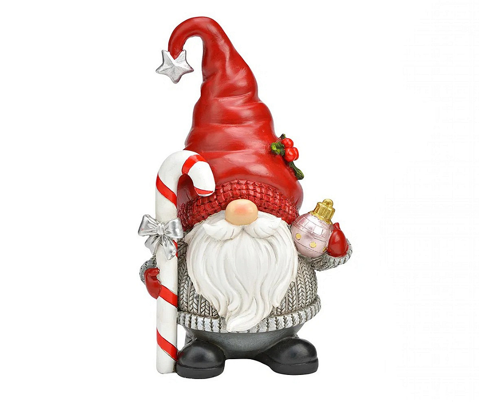 Коледна украса, джудже с близалка, 12x9x19 см