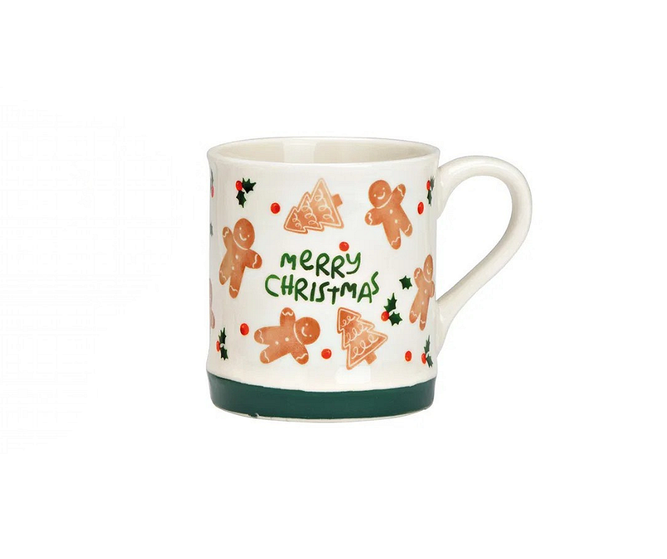 Порцеланова коледна чаша с меденки 350мл, 13х8х10см Порцеланова коледна чаша с меденки 350мл, 13х8х10см