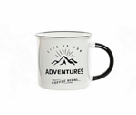 Порцеланови чаша с надпис "Life is for adventures" 340мл