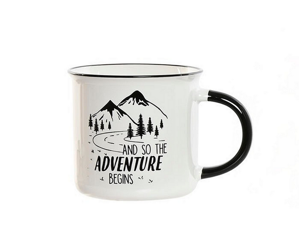Порцеланови чаша с надпис "And so the adventure begins" 340мл
