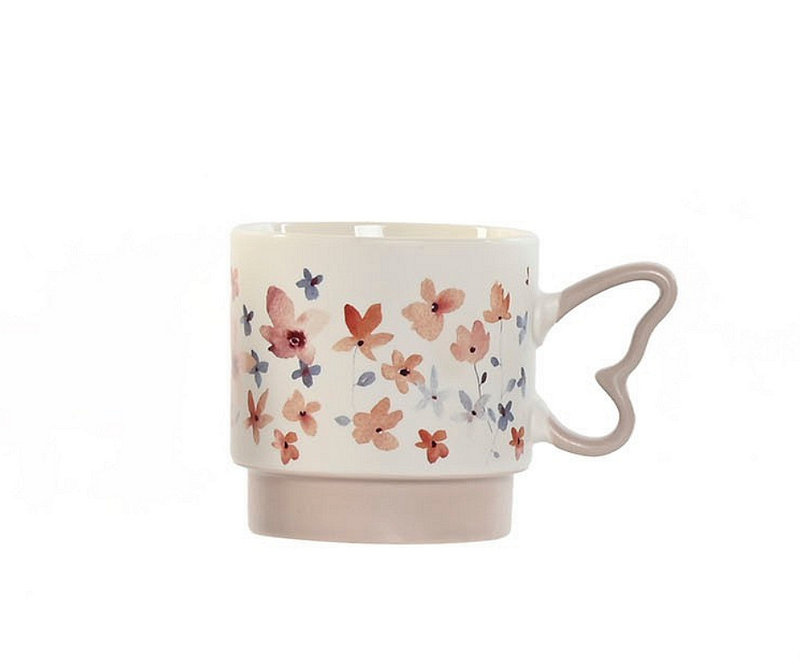 Порцеланова чаша с цветя 350мл, 9х7.3х8.8см