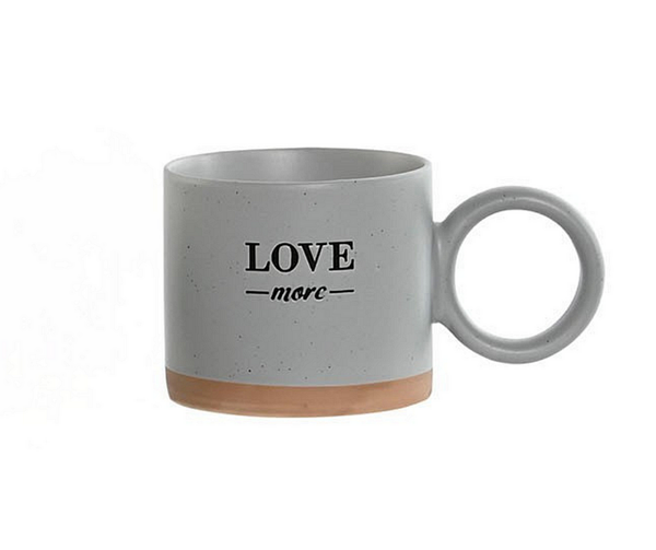 Порцеланова чаша за чай 390мл, сива, 9х9х8.7см