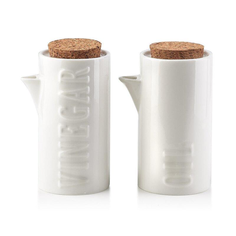 Комплект бутилки за олио и оцет Mondex, 2х200мл, бял