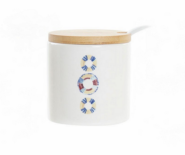 Малко бурканче с цветна щампа 175мл, доломит и бамбук Малко бурканче с цветна щампа 175мл, доломит и бамбук