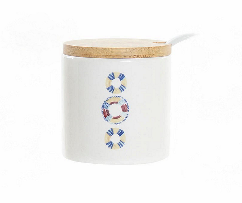 Малко бурканче с цветна щампа 175мл, доломит и бамбук