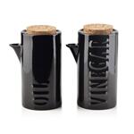 Комплект бутилки за олио и оцет Mondex, 2х200мл, черен