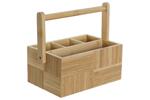 Органайзер за прибори от бамбук, 27х16,5х11,5см