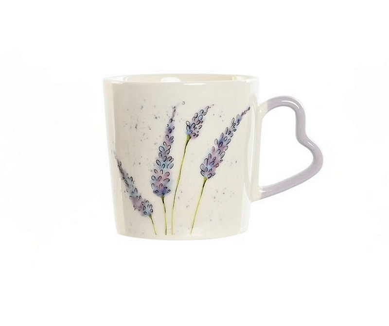 Порцеланова чаша за чай с цветя 400мл, 11х9,5х9,5см