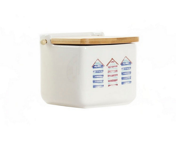 Буркан за съхранение с цветен принт 750мл , доломит и бамбук Буркан за съхранение с цветен принт 750мл , доломит и бамбук