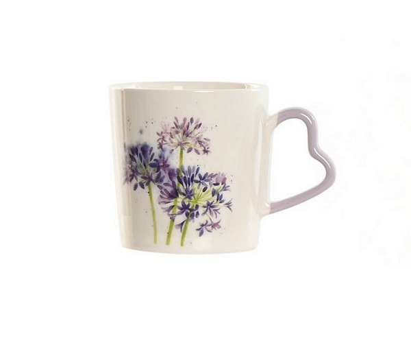 Порцеланова чаша за чай с цветя 400мл, 11х9,5х9,5см