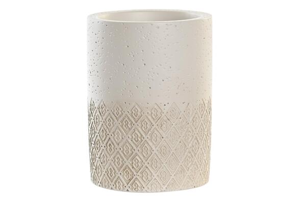 Поставка за четки за зъби в бежово, полирезин, 7,4х7,4х10см