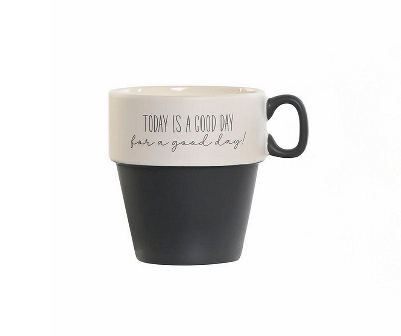 Порцеланова чаша за кафе с надпис 285мл, черна