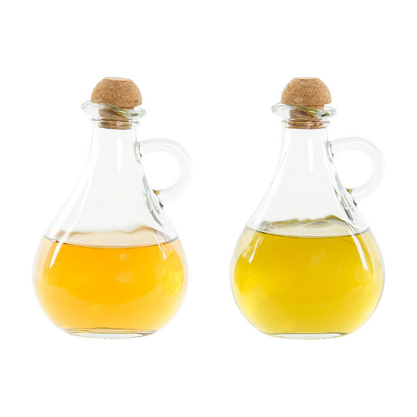 Комплект стъклени бутилки за олио и оцет 230мл, 9х9х14.5см