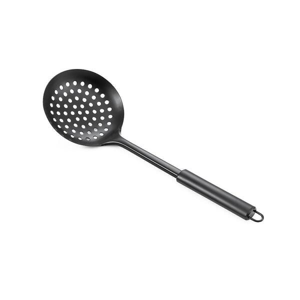 Решетъчна лъжица за готвене Mondex, черна, 11x34см