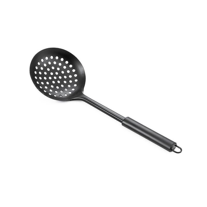 Решетъчна лъжица за готвене Mondex, черна, 11x34см