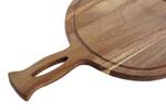 Кръгла дъска за рязане от акация, 26х39х1,5см